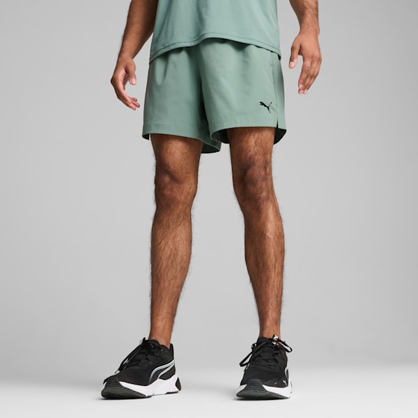 Train All Day Men's 5" Woven Training Shorts, Green Moon, extralarge-IND